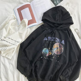 Schwarzes Space Rocket Arizona Kapuzenpullover
